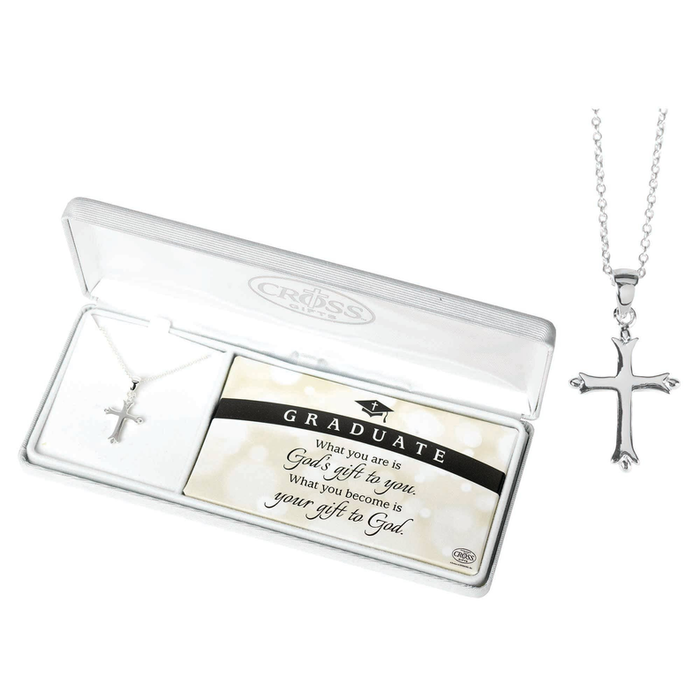 Graduation Gift Fluer Cross Necklace