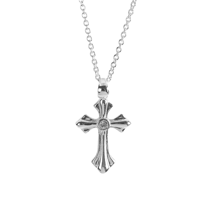 Necklace Great/faithfulness Cross 18in