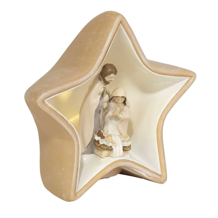 1 Piece Led Holy Family In Star