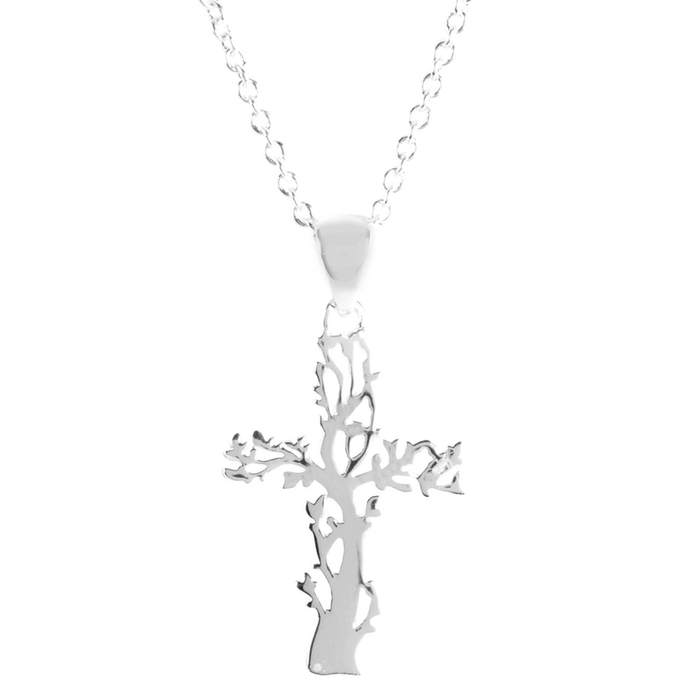 Necklace Tree Of Life Cross 18in