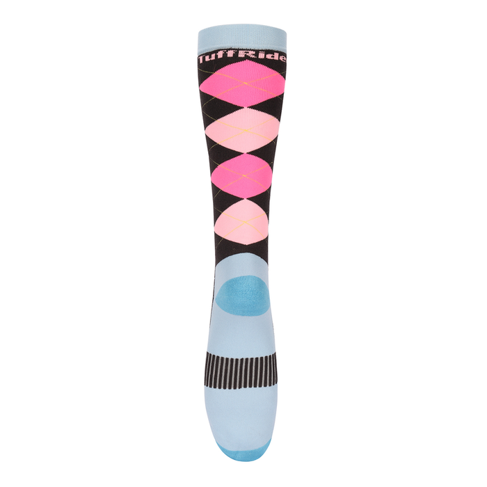 Tuffrider Neon Winter Argyle Socks