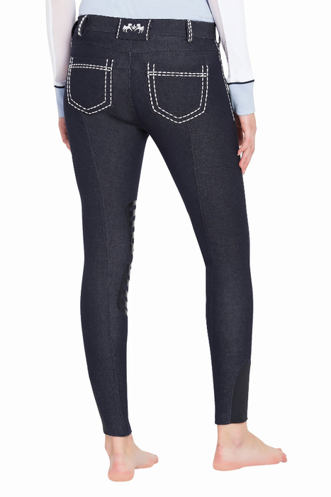 Equine Couture Ladies Alice Denim Embroidered Breeches