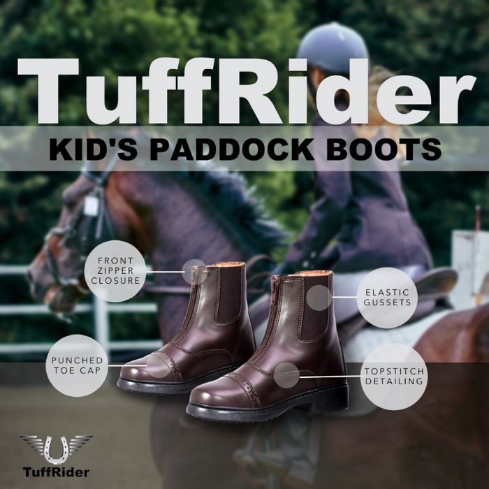Tuffrider Kid's Front-zip Paddock Boots