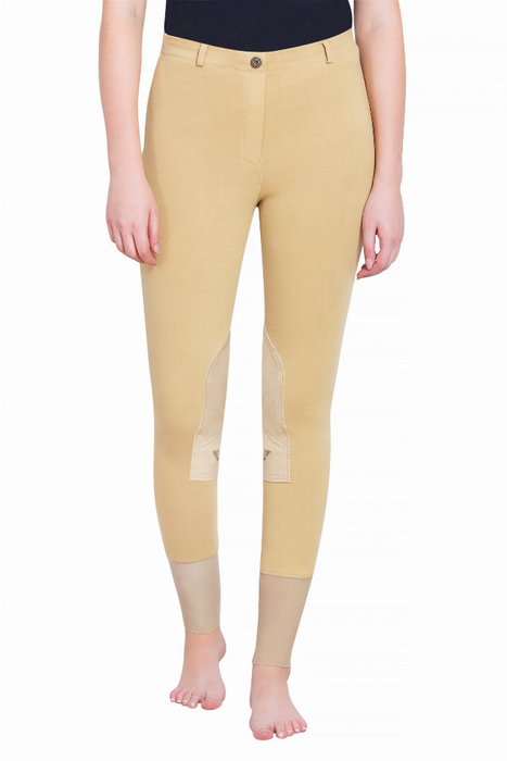 Tuffrider Ladies Starter Lowrise Pull-on Knee Patch Breeches