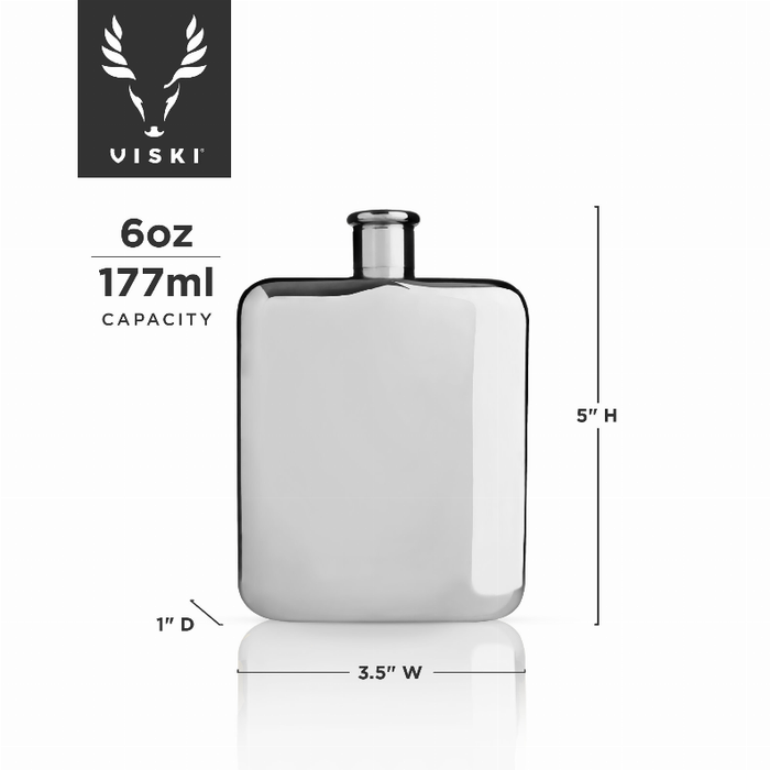 Silver Flask By Viski