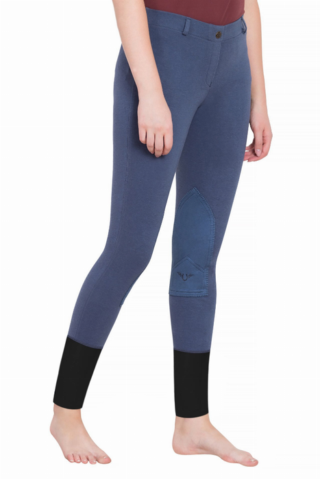 Tuffrider Ladies Starter Lowrise Pull-on Knee Patch Breeches