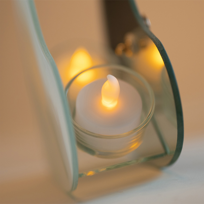 Glass Wall Tealight Welcome Home