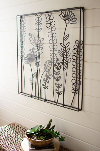 Wire Flowers And Ferns Wall Art