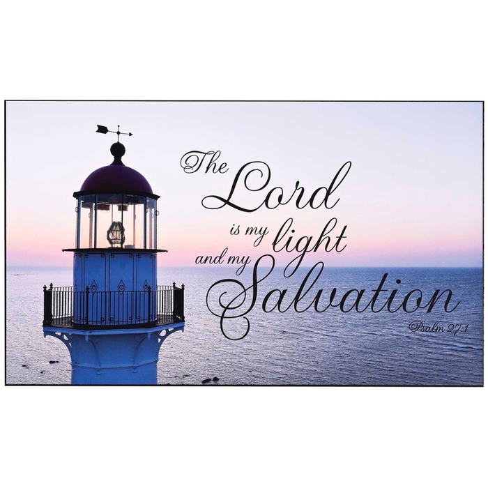 Wall Plaque Lighthouse Psalm 27:1