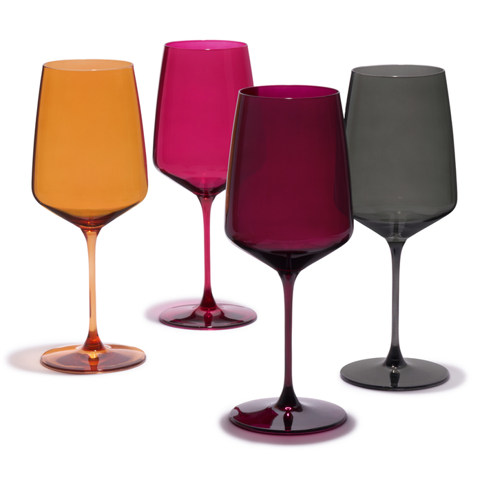 Reserve Nouveau Crystal Wine Glasses By Viski