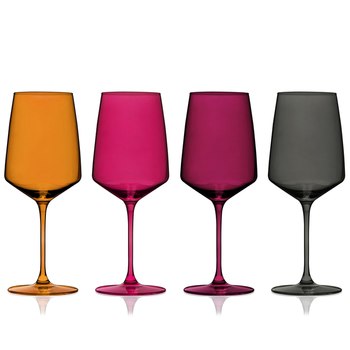 Reserve Nouveau Crystal Wine Glasses By Viski