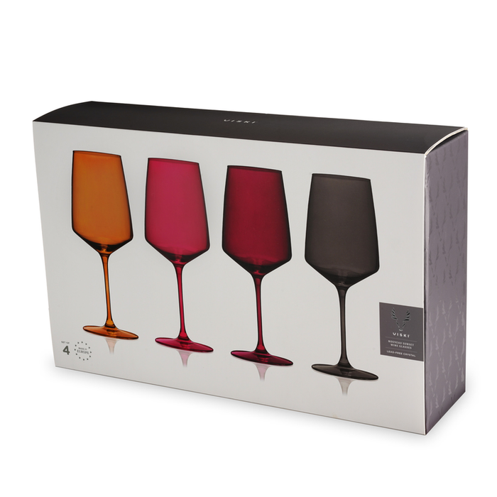 Reserve Nouveau Crystal Wine Glasses By Viski